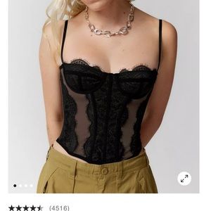 Urban Outfitters Modern Love corset black size small